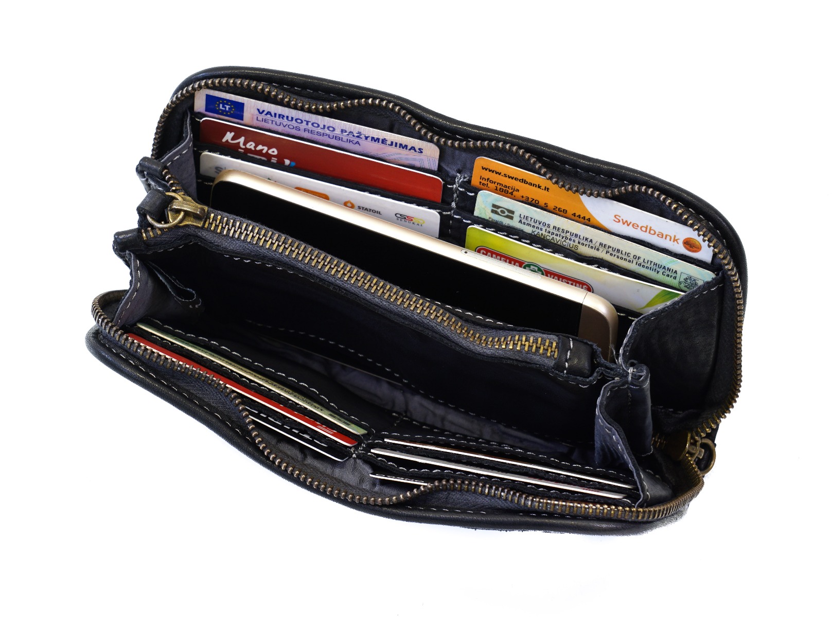 Moteriška pintos odos piniginė - mėlyna