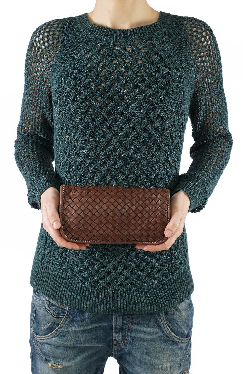 Itališka odinė piniginė - rusvos spalvos