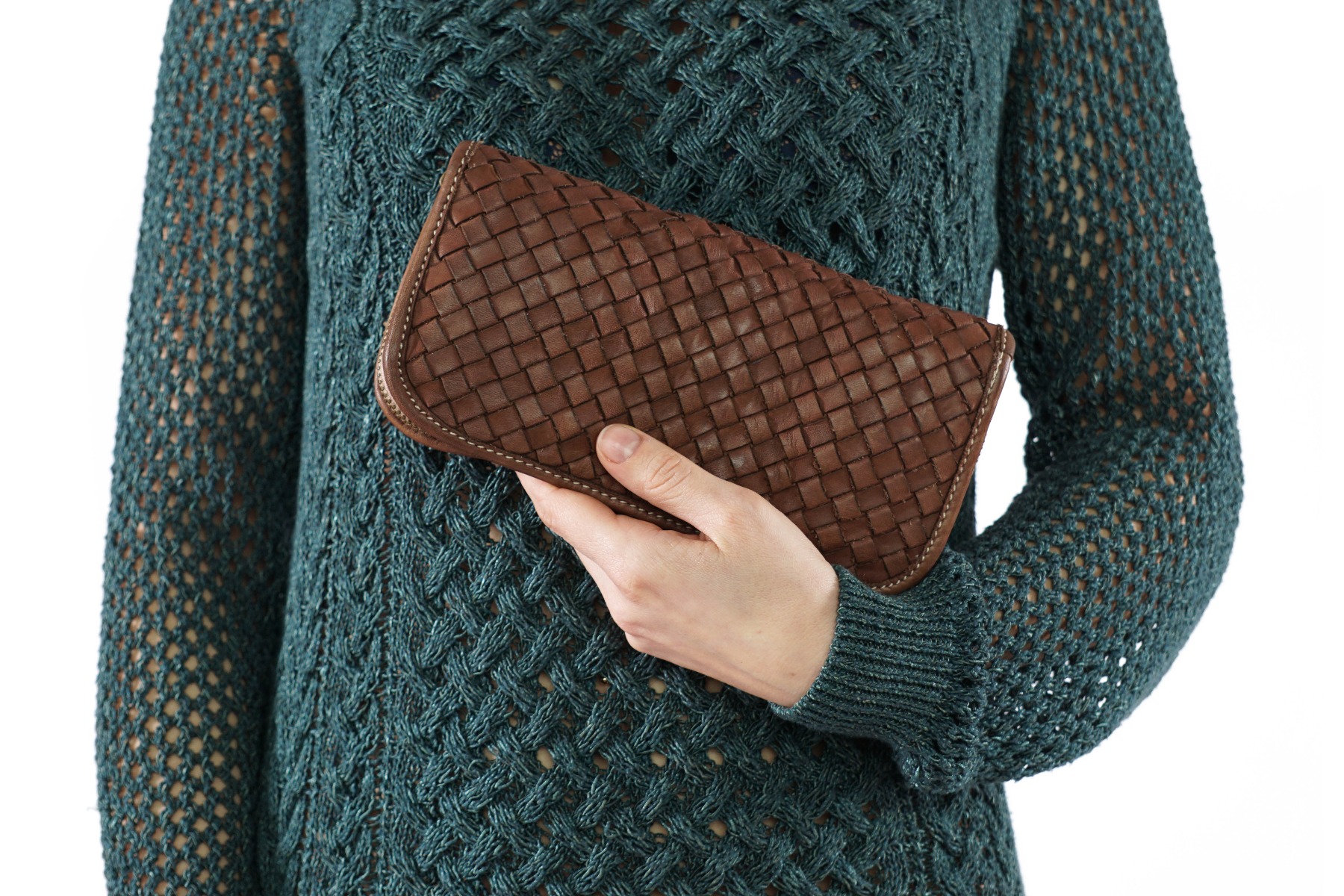 Itališka odinė piniginė - rusvos spalvos