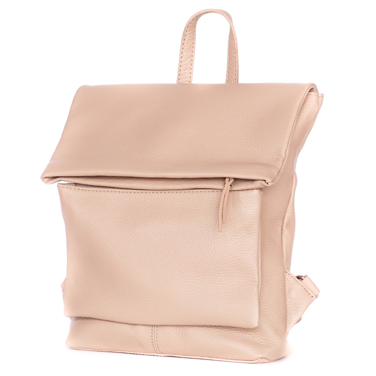 Natūralios odos moteriška kuprinė su kišenėmis