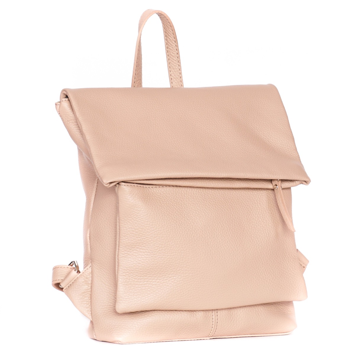 Natūralios odos moteriška kuprinė su kišenėmis