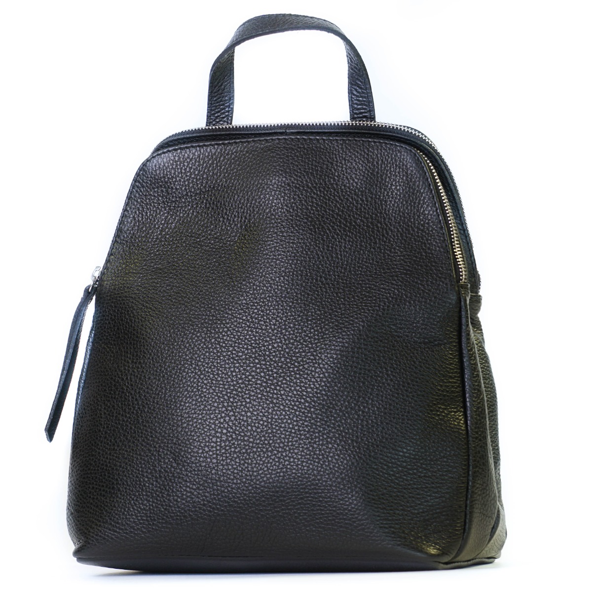 Minimalistinio dizaino dviejų skyrių natūralios odos kuprinė 