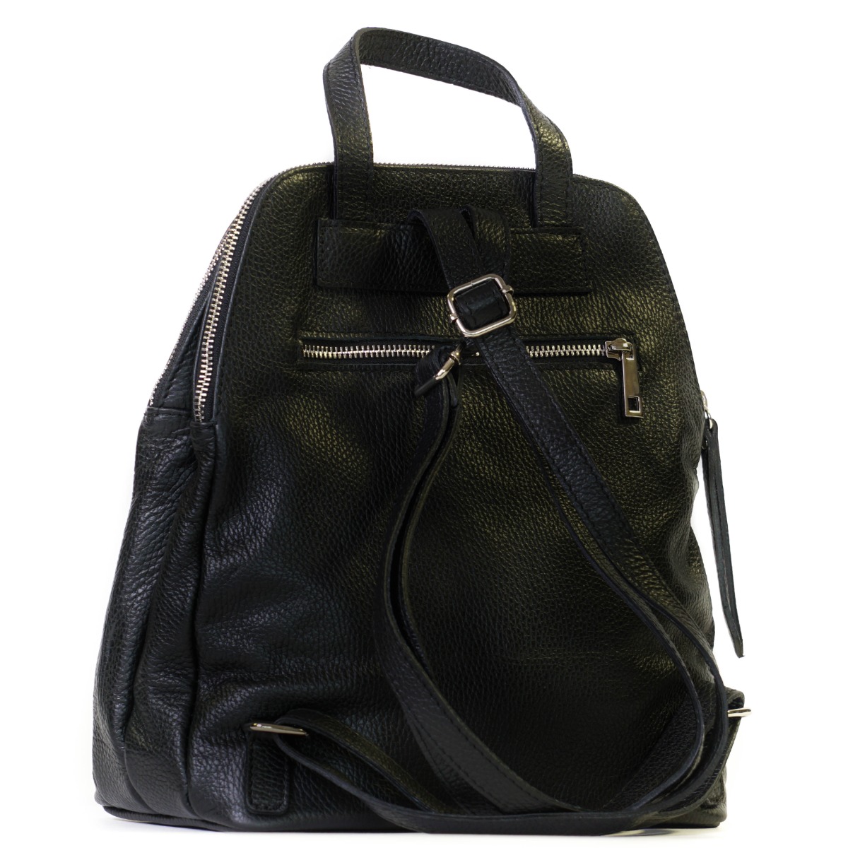 Minimalistinio dizaino dviejų skyrių natūralios odos kuprinė 