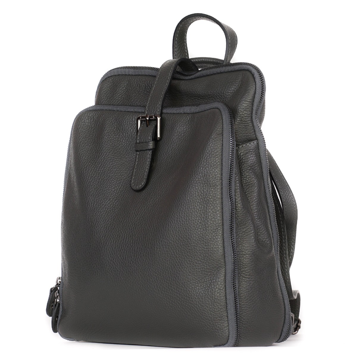 Tamsiai pilka Itališka kuprinė rankinė kiekvienai dienai