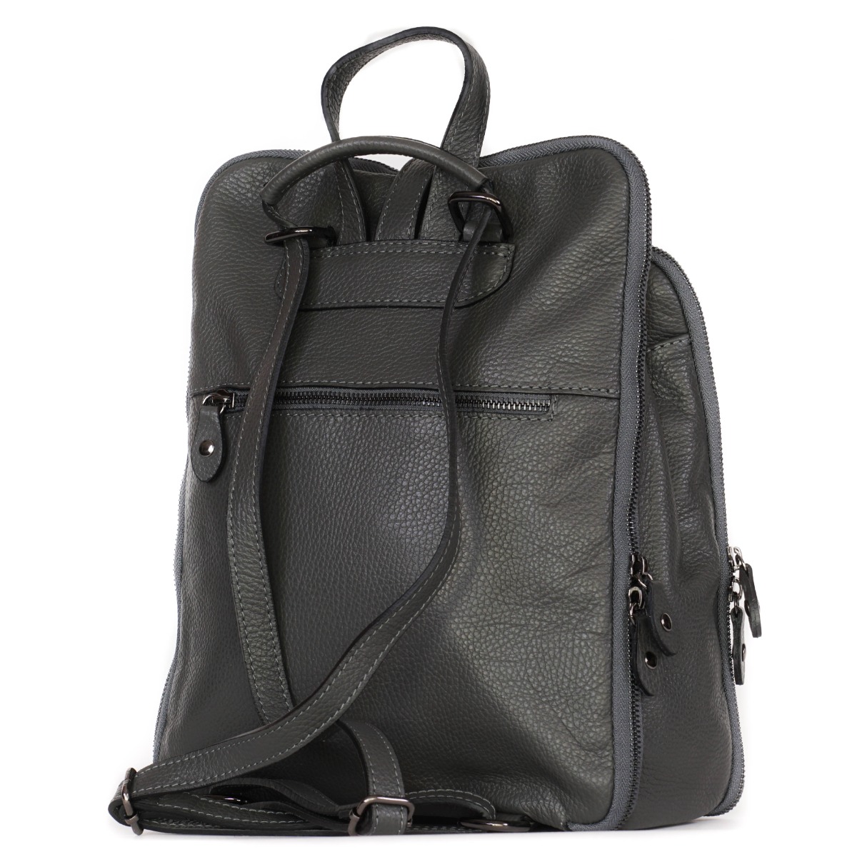 Tamsiai pilka Itališka kuprinė rankinė kiekvienai dienai