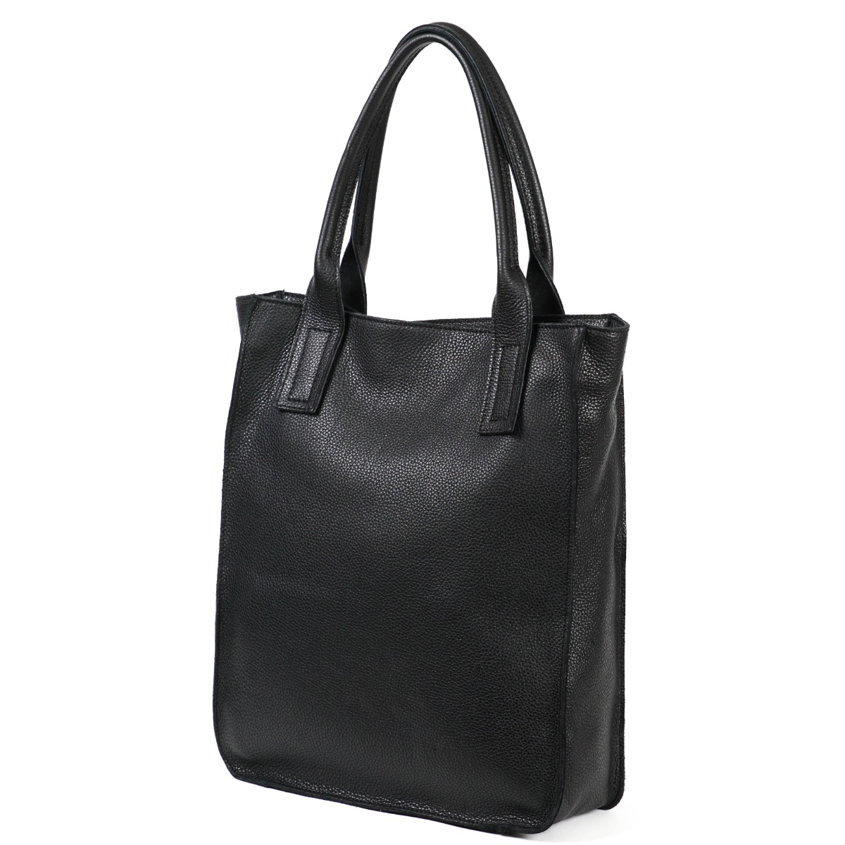 Juoda didelė Itališka rankinė su kišenėmis