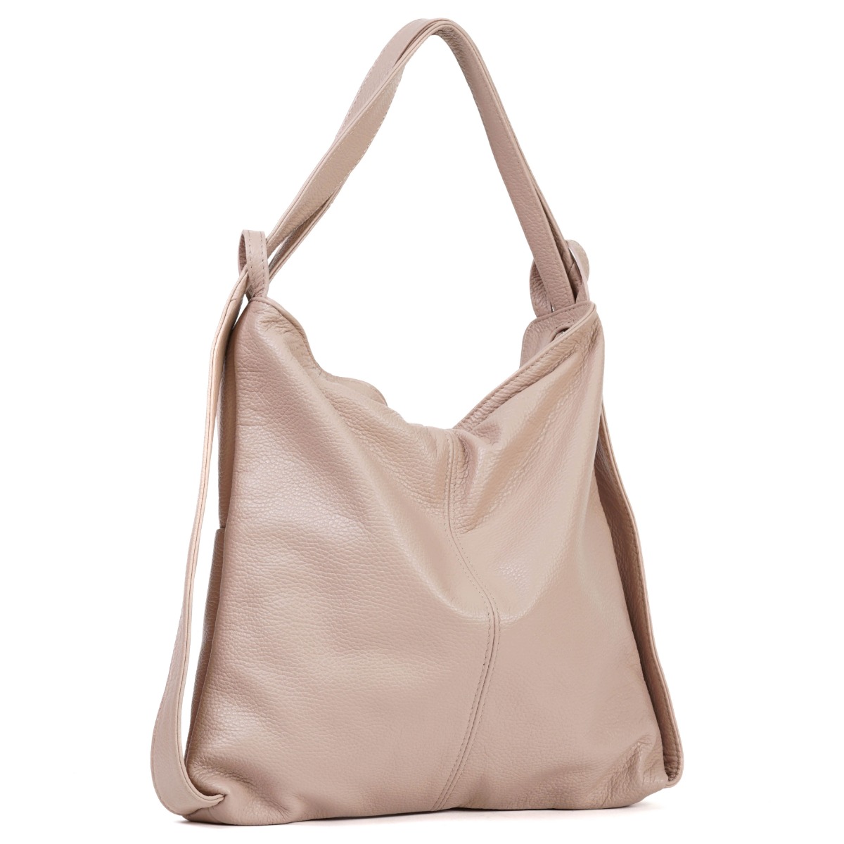 Natūralios odos kuprinė ir rankinė viename su kišenėmis