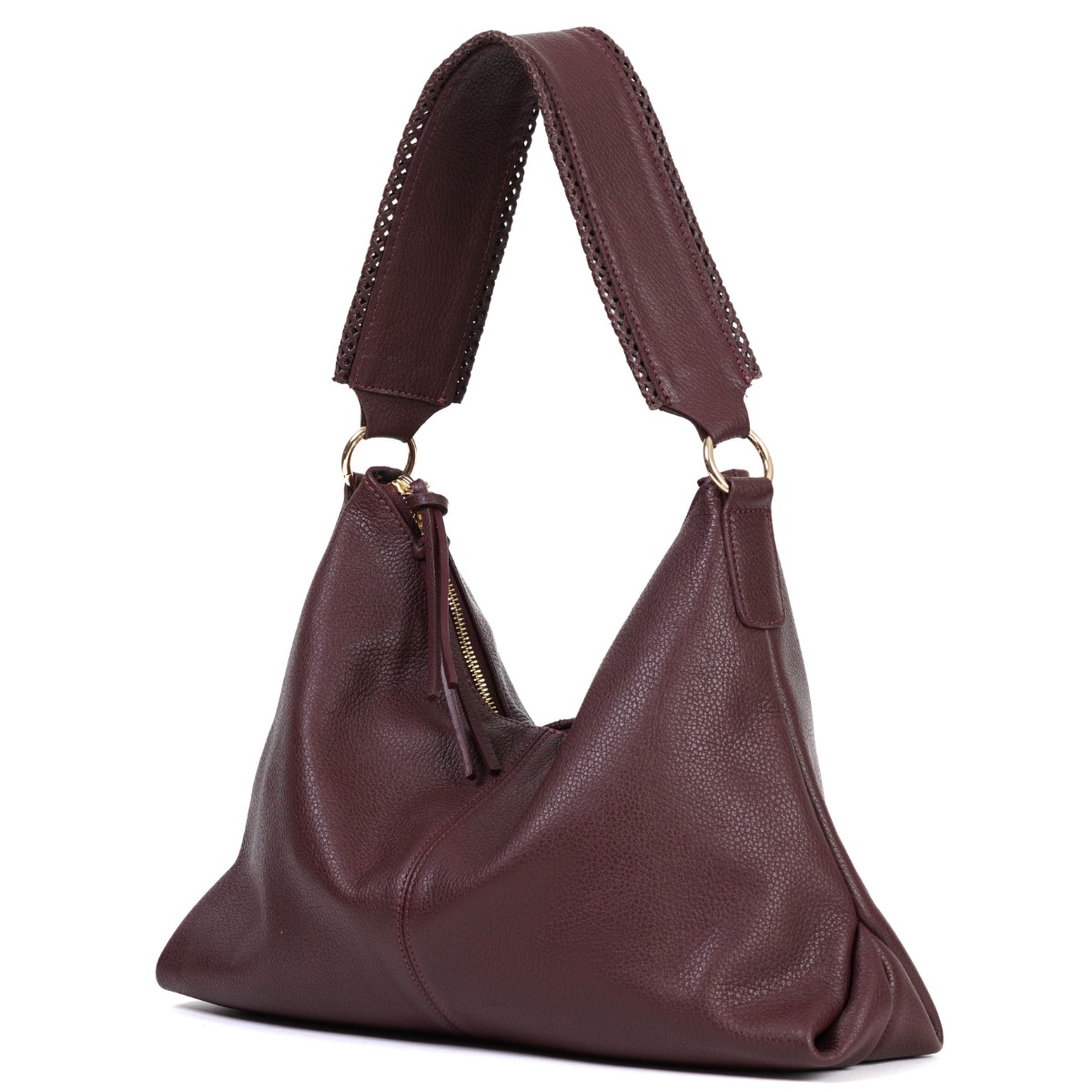 Elegantiška natūralios odos Itališka vidutinio dydžio rankinė