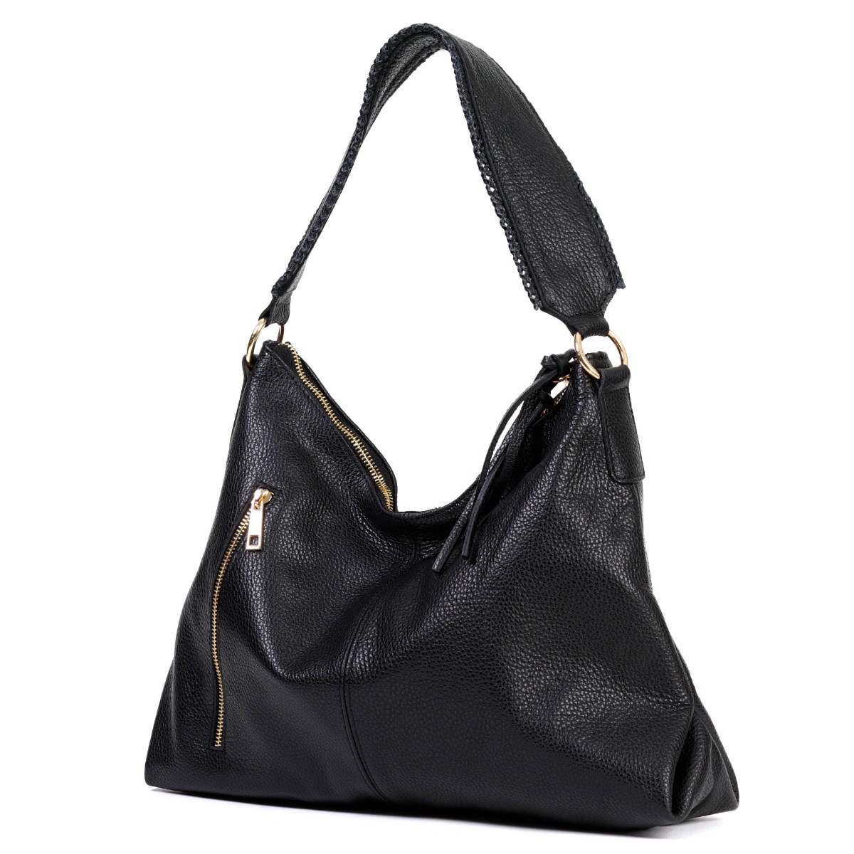 Juoda natūralios odos rankinė ieškančioms išskirtinumo