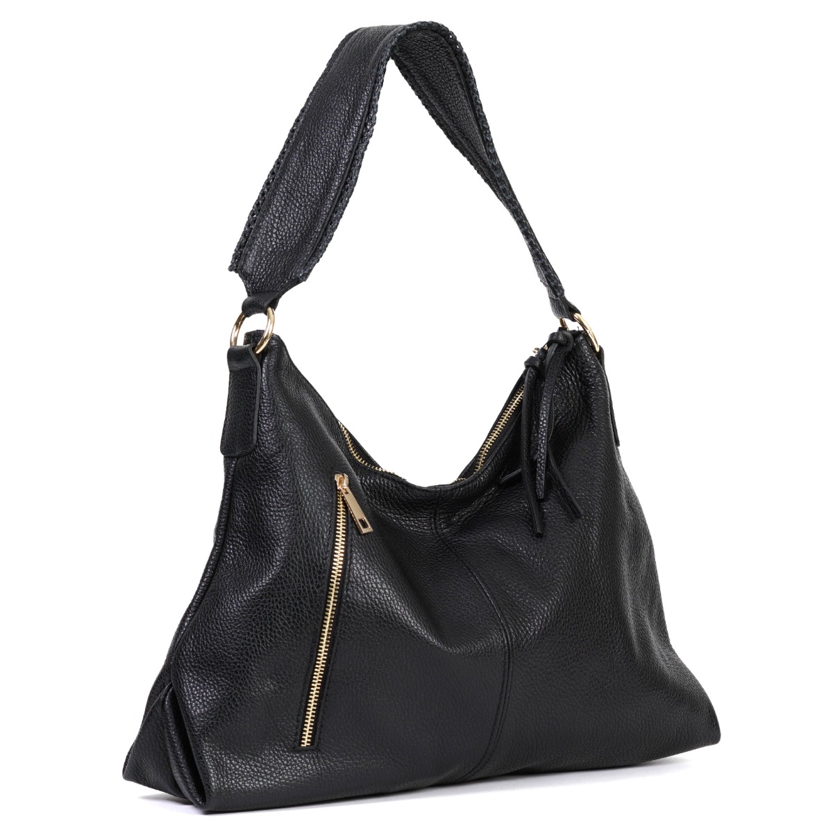 Juoda natūralios odos rankinė ieškančioms išskirtinumo