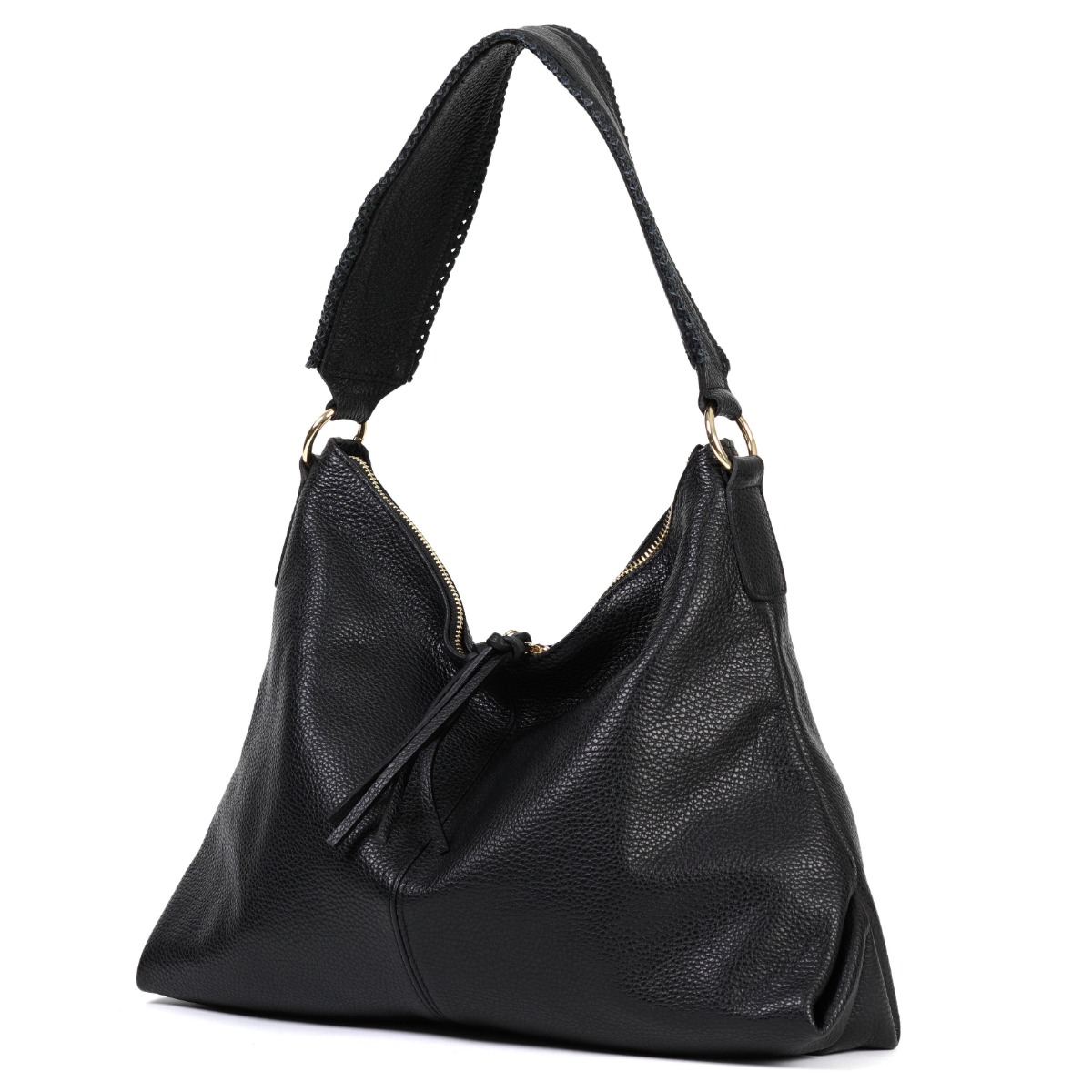 Juoda natūralios odos rankinė ieškančioms išskirtinumo