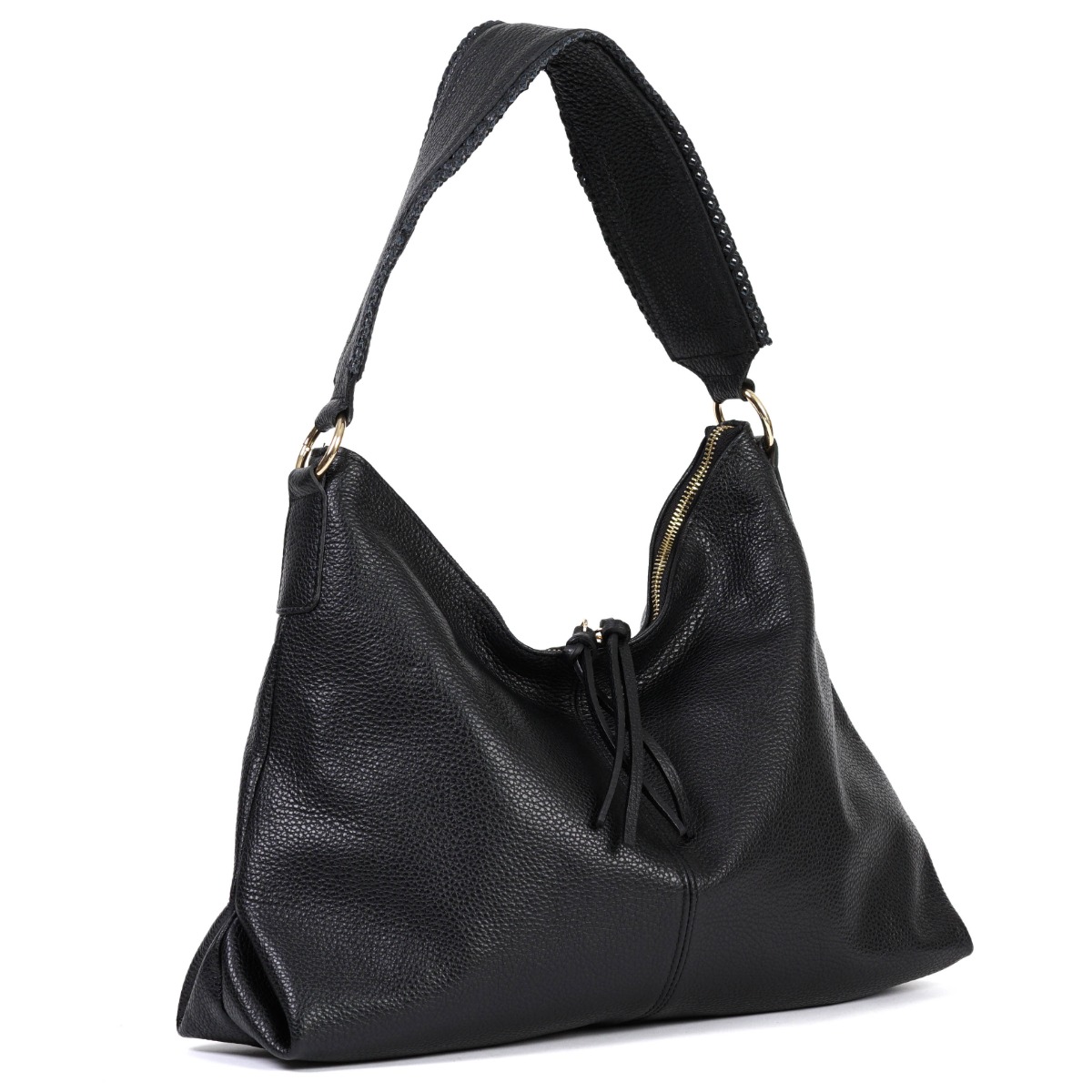 Juoda natūralios odos rankinė ieškančioms išskirtinumo