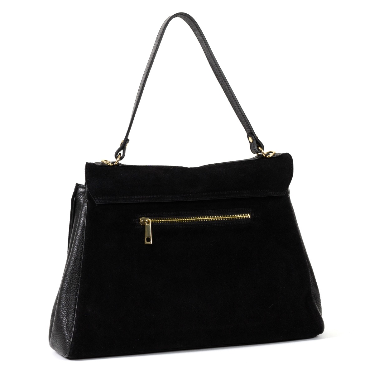 Klasikinė verstos odos juoda rankinė