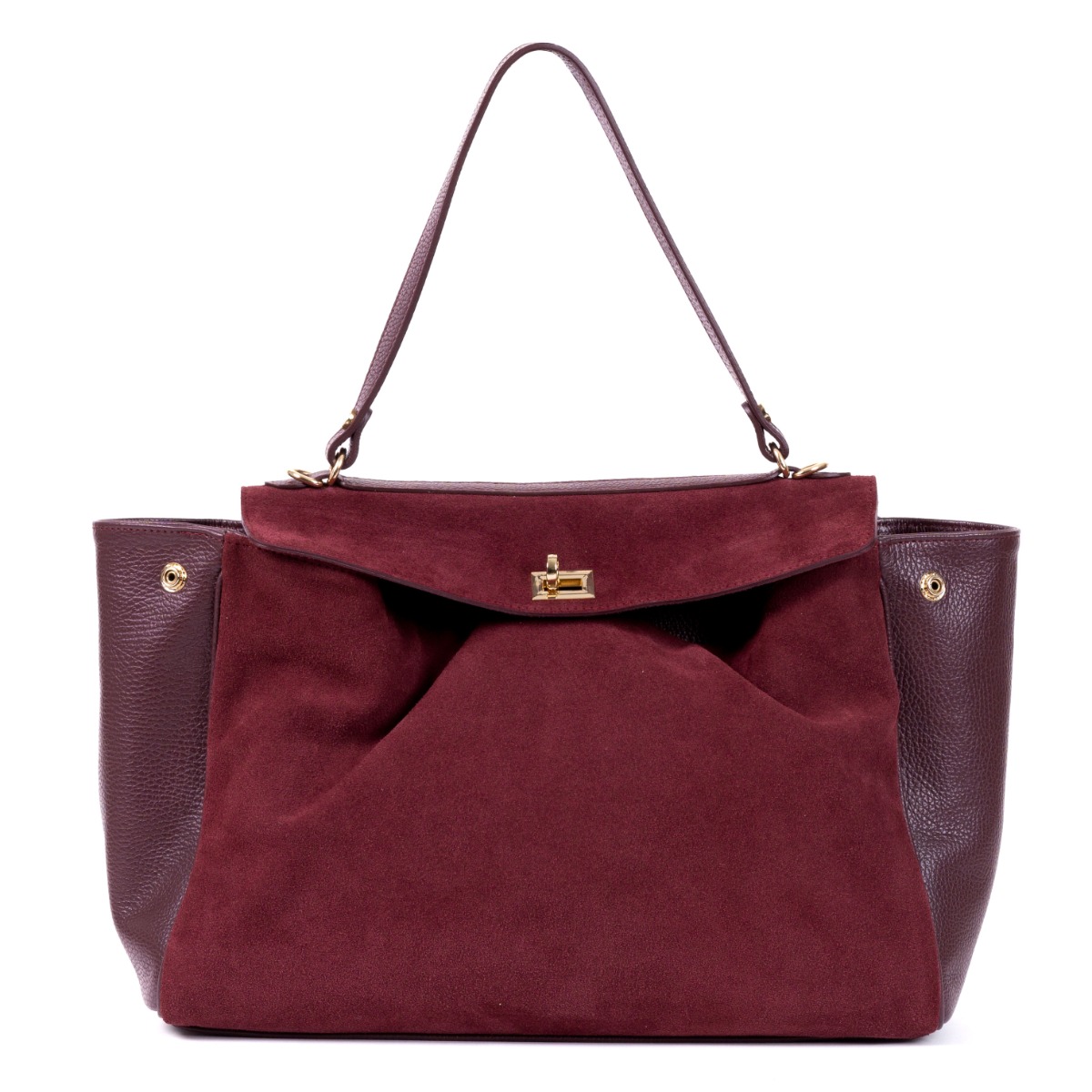 Rafinuota burgundiška verstos odos rankinė kasdienai ir vakarui