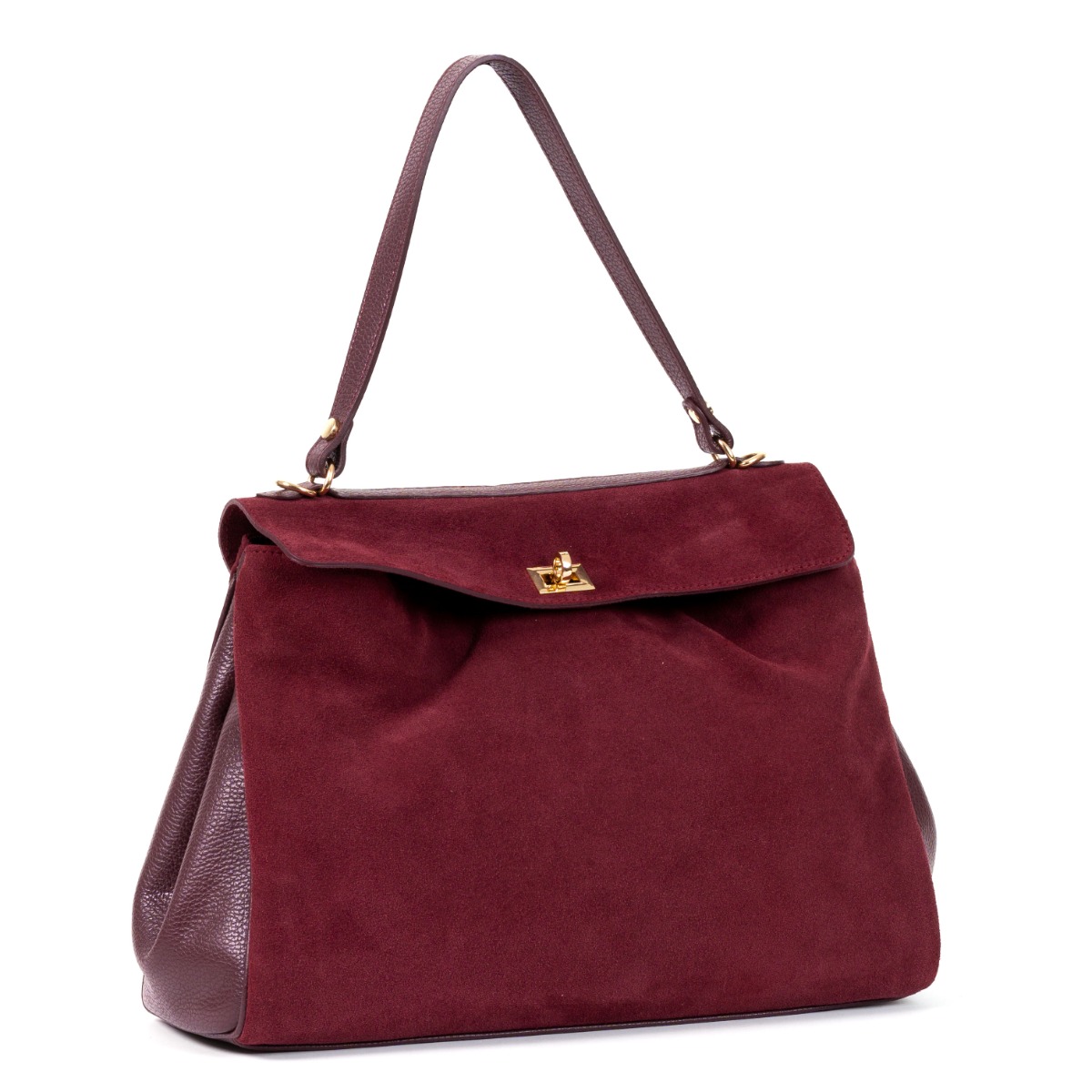 Rafinuota burgundiška verstos odos rankinė kasdienai ir vakarui