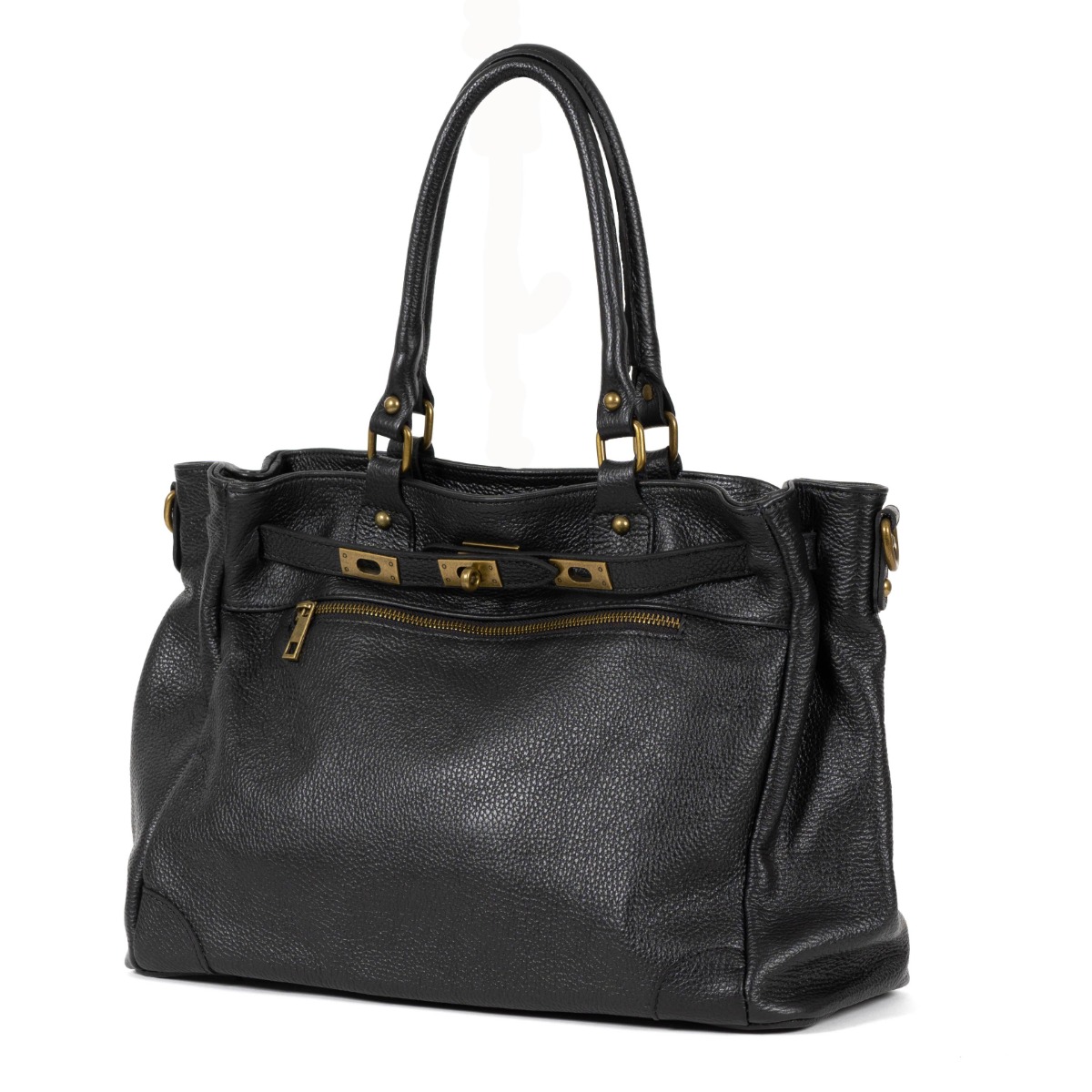 Juoda natūralios odos rankinė kiekvienai progai