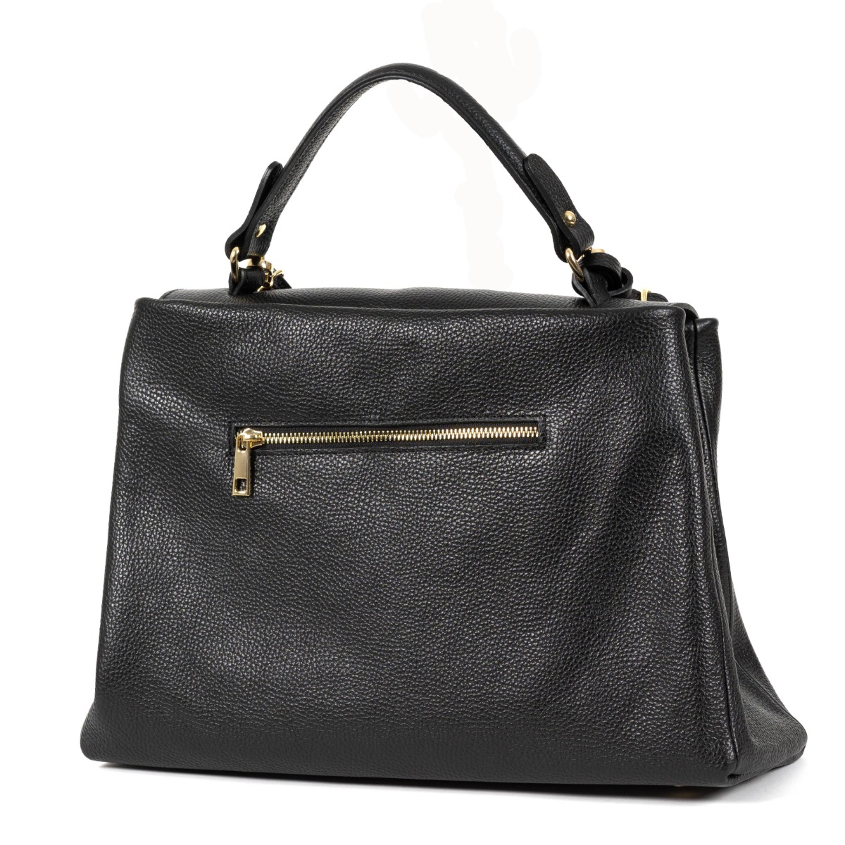 Elegantiška prabangi juodos spalvos rankinė su aukso spalvos detalėmis