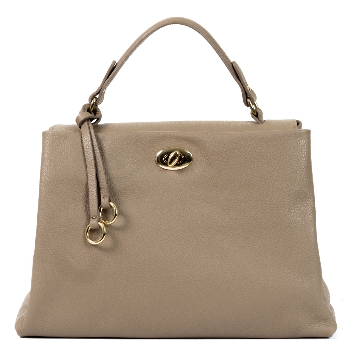 Elegantiška rankinė su aukso spalvos detalėmis