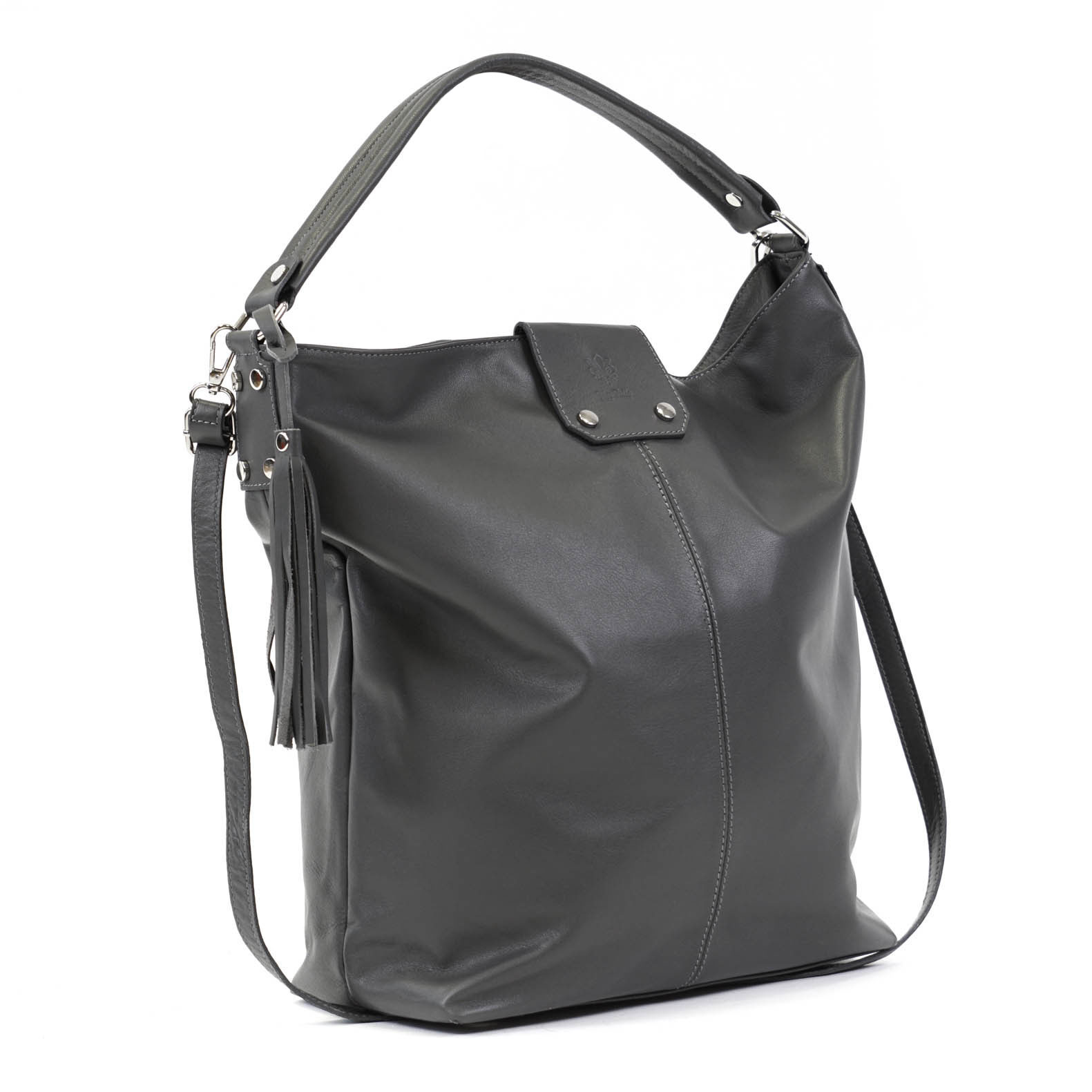 Minkštos Itališkos odos pilka rankinė