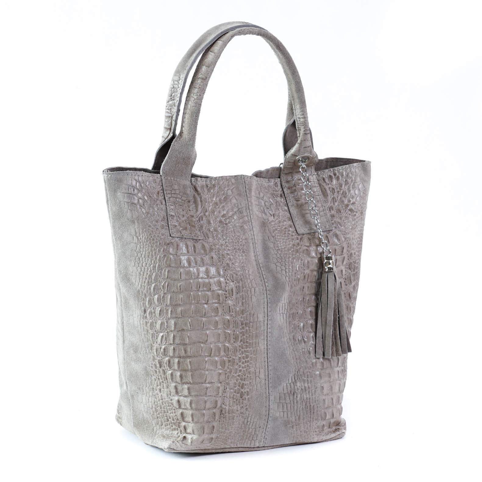 Pilkšvos  spalvos verstos odos rankinė kiekvienai dienai 