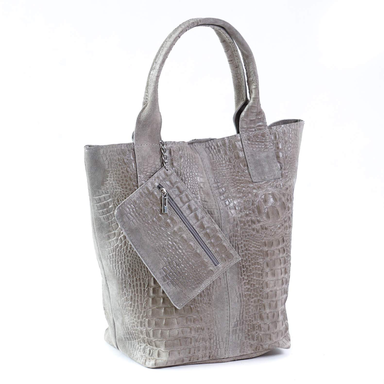 Pilkšvos  spalvos verstos odos rankinė kiekvienai dienai 