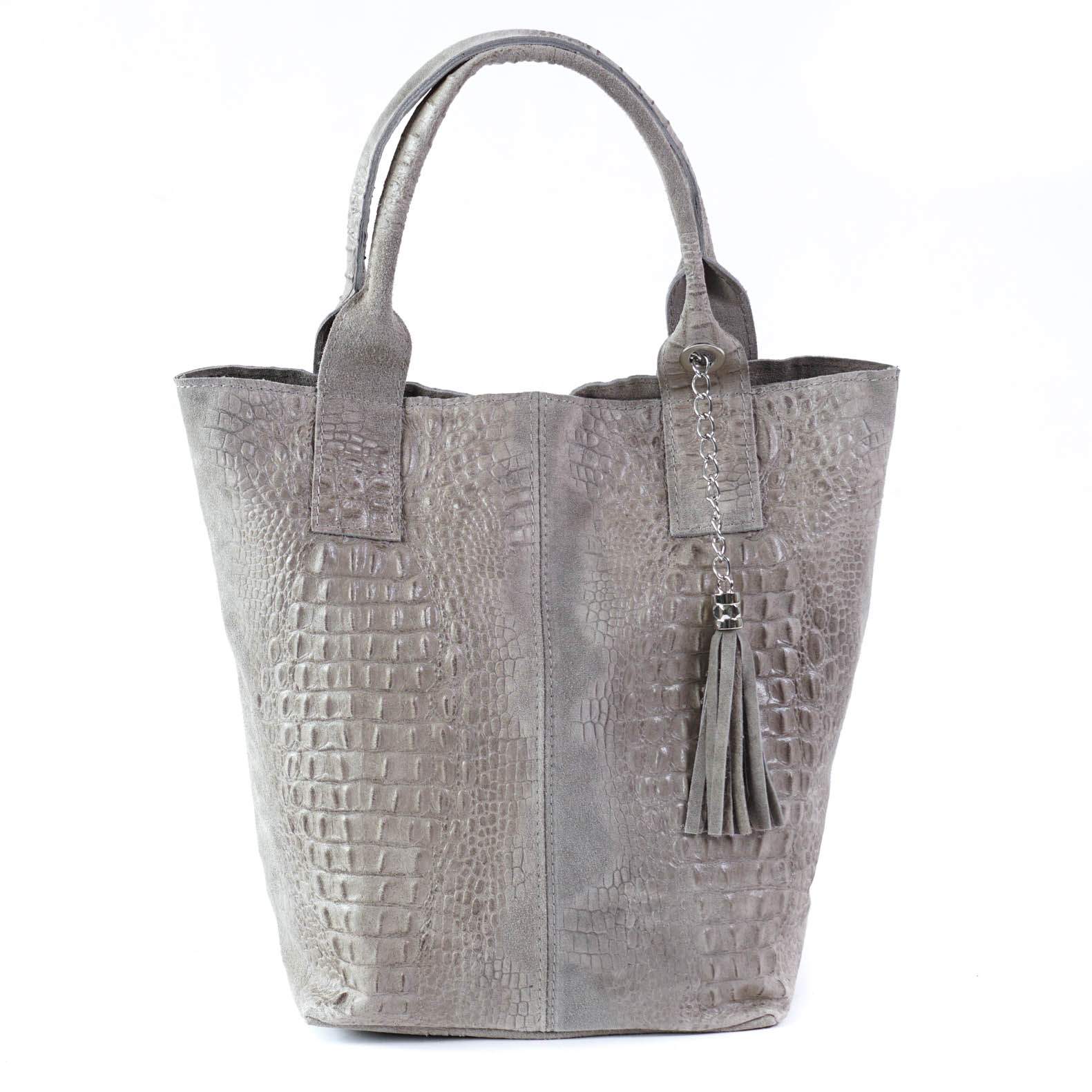 Pilkšvos  spalvos verstos odos rankinė kiekvienai dienai 